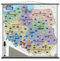 Polska. Mapa cyfry kodowe 1:600000