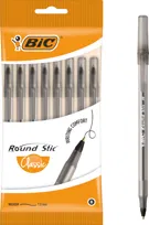 Długopis czarny Pouch BIC Round Stic Classic 8 sztuk