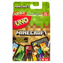 Karty UNO Minecraft, rodzinna gra karciana, dla fanów, dzieci 7+ i dorosłych FPD61