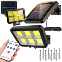 LAMPA SOLARNA LED ZEWNĘTRZNA OGRODOWA CZUJNIK RUCH ZMIERZCHU PILOT