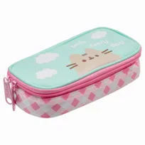 Piórnik szkolny saszetka dla dziewczynki Pusheen, miętowy