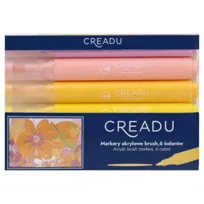 CREADU, Markery akrylowe, 6 kolorów, zestaw 3