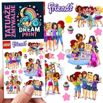 TATUAŻE ZMYWALNE DLA DZIECI LEGO FRIENDS WZORY ORYGINALNE
