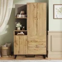 Kompaktowa szafa przedpokojowa, wieszak na korytarz, szafka na buty z tapicerowanymi panelami, regał ścienny do przedpokoju i korytarza, (S×W×G): 110x186x38 cm