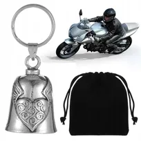 Dzwonek motocyklowy Guardian Bell stalowy srebrny talizman ochronny 1 szt.