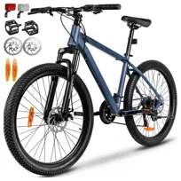 Rower Górski MTB Koła 26 Cali Rama 17 Cali 21 Biegów Amortyzator 2x Tarcze SPIN Blue