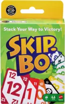 Mattel Skip-Bo Gra karciana na wieczór gier, towarzyska, imprezowa i rodzinna gra dla dzieci i dorosłych, karty dla osób z trudnościami w rozpoznawaniu barw, 2–6 graczy w wieku od 7 lat, JMM20