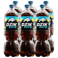Dzik Zero Cola Lemon Gazowany napój o smaku coli z cytryną 1,5 l x 6 sztuk