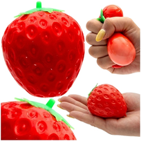 GNIOTEK SQUISHY SQUEEZIES TRUSKAWKA ANTYSTRESOWY SENSORYCZNY DO ŚCISKANIA