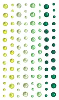 Kryształki samoprzylepne 3/4/5/6mm, 104 szt./op., zielony- półprodukt dekoracyjny