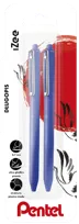 Pentel, Długopis 0,7 mm, iZee z tuszem o niskiej lepkości, niebieski, 2 sztuki