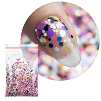 Kolorowa Ozdoba Do Paznokci Pop-up! Piegi Confetti Dropsy Kropki Kółeczka Princess Nails Nr 5 20g