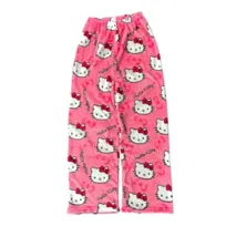 Spodnie Piżama Hello Kitty Pluszowe ciemny róż