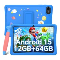 Tablet dla dzieci K10 TABWEE 10,1 cala 4/64 GB WiFi 6 GPS Etui ochronne Rysik Zestaw upominkowy Android 15