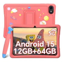 Tablet dla dzieci K10 TABWEE 10,1 cala 4/64 GB WiFi 6 GPS Etui ochronne Rysik Zestaw upominkowy Android 15