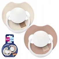 Lovi Silikonowy Smoczek Świecący W Ciemności Blush/Ivory 2 Sztuki 6-18M+