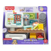 Fisher - Price „Ucz się i śmiej!” Sklepik – Kasa fiskalna „Kupuj i skanuj”, Polska wersja, dla dzieci 2+ JGW98