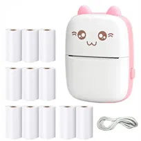 Mini Drukarka Termiczna DRUKUŚ ORYGINALNY Do Zdjęć Przenośna + 11 ROLEK