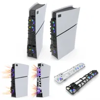 Wentylator Chłodzący RGB do PS5 Slim z Trzema Prędkościami i USB 3.0 Czarny