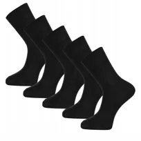 5X Skarpety Męskie Garniturowe Czarne Moraj 43-45 Black