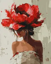 IDEYKA Zestaw do malowania po numerach. Wykwintny pczek ©victoria_art___ 40x50 cm KHO8439