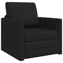 vidaXL Fotel Łóżko 2-w-1 Czarny 74x77x81 cm Tkanina