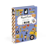 Janod Magnetyczna układanka Plac budowy Magnetibook 3-8 lat, prezent dla dzieci