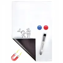 Tablica Magnetyczna Na Lodówkę Suchościeralna + Pisak I 2 Magnesy