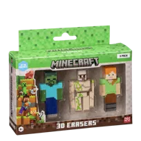 Minecraft S1 3D Erasers Figure - 3 Pack Ver.C