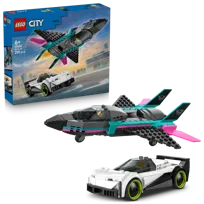 LEGO City, klocki, Odrzutowiec kontra samochód, 60489
