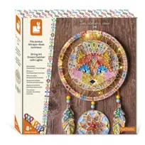 Janod Zestaw kreatywny Przeplatanka 3D String art Świecący łapacz snów 8+