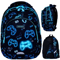 Plecak szkolny dla chłopca w gamepady Astrabag Go Playing AB300 klasa 4-8