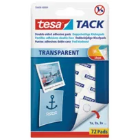 Płatki samoprzylepne tesa TACK 72 szt., przezroczyste