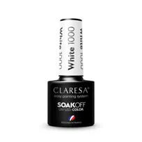 Claresa Lakier Hybrydowy do paznokci WHITE 1000 biały biel