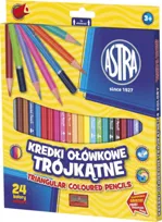 Kredki ołówkowe trójkątne Astra 24 kolory