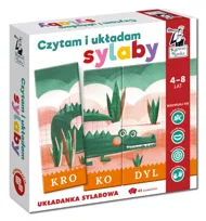Układanka sylabowa Czytam i układam sylaby - zestaw krokodyl, Kapitan Nauka