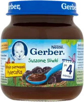 Gerber, Deserek, suszone śliwki, 125 g, 5m+