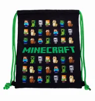 Worek szkolny dla chłopca Astra Minecraft czarny