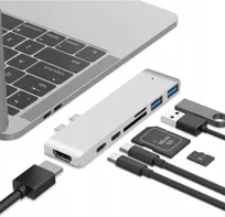 ADAPTER HUB PRZEJŚCIÓWKA USB-C USB THUNDERBOLT HDMI 4K DO MACBOOK PRO AIR