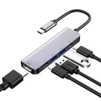 ADAPTER USB C HUB MACBOOK AIR PRO M1 M2 M3 HDMI USB 5w1 STACJA DOKUJĄCA PD