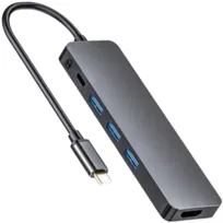 ADAPTER USB C HUB MACBOOK AIR PRO M1 M2 M3 M4 HDMI USB 5w1 STACJA DOKUJĄCA
