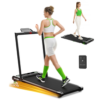 AKLUER 480L-B Bieżnia ze Składaną Poręczą i Regulowanym Nachyleniem, Silnik 2,5 KM <45 dB, do 6,2 km/h, Uchwyt na Tablet, 150 kg, Idealny Prezent na Każdą Okazję