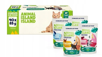 Animal Island 40x85g Wołowina Kurczak Indyk Ryba Mokra Karma dla Kota