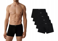 ATLANTIC Bokserki męskie sportowe bawełna 5BMH-007 czarne 5-PACK M