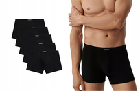 ATLANTIC Bokserki męskie sportowe bawełniane 5BMH-007 czarny 5-PACK L