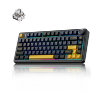 AULA F75 Bezprzewodowa Klawiatura Mechaniczna Gaming - Thunder Gray Wood V3