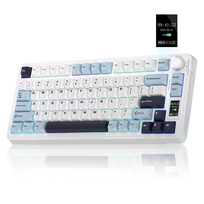 AULA S75 Pro Bezprzewodowa Klawiatura Mechaniczna Glacier Blue Star Vector
