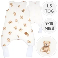 BabyU, Śpiworek Muślinowy Nogawki Skarpetki Miękki Całoroczny 1,5 TOG 9-18 mieś BALOO