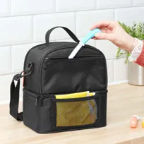 Badabulle Torba termiczna Pick & Go, z wieloma kieszeniami, czarna