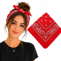 Bandamka Bandana Chustka Chusta Czerwona Na Szyję Modna Stylowa Turban